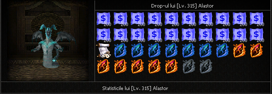 Drop del boss Alastor con assegni da 500kk e frammenti speciali